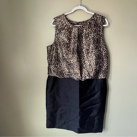 Talbots Dresses & Skirts - Talbots Metallic leopard print sheath dress